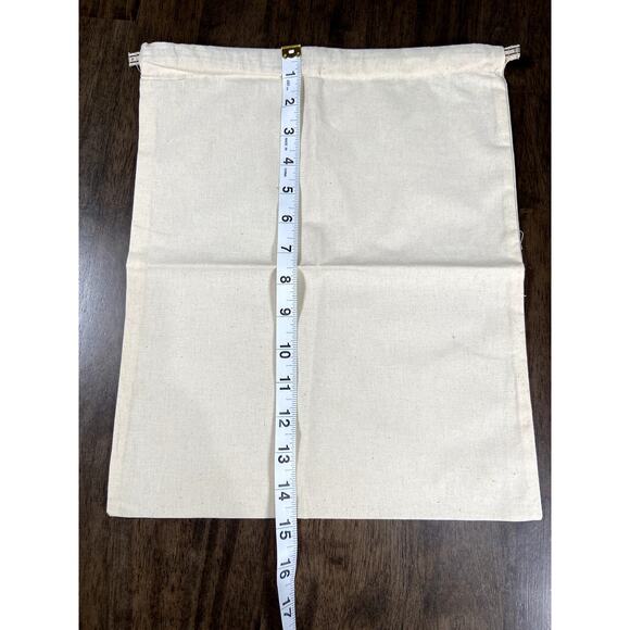 Tory Burch Dust Bag 15x12 Ivory Drawstring Pouch – Logo Storage Bag - Picture 4 of 4